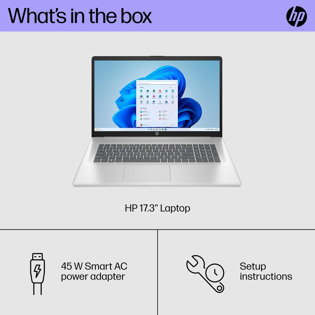 Alt view image 5 of 6 - HP 17.3" Touchscreen HD+ (1600 x 900) Display Laptop | AMD Ryzen 5 7530U(Beat i7-1255U) | AMD Radeon Graphics | Webcam | Silver | 32GB RAM | 1024GB SSD | Windows 11 Home | Bundle with Stylus Pen
