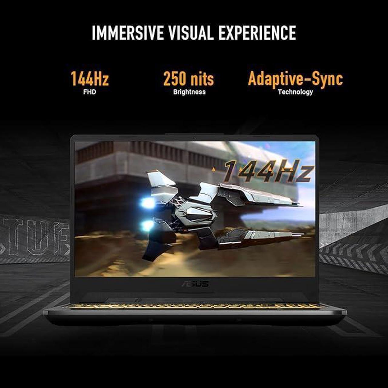 Alt view image 3 of 6 - ASUS TUF Gaming 15.6 FHD 144Hz Gaming Laptop | AMD Ryzen 5 7535HS(Beat i7-1355U) | NVIDIA GeForce RTX 3050 | Backlit | Black| 8GB RAM DDR5 | 1024GB SSD | Windows 11 Home |Bundle with USB 3.0 Hub