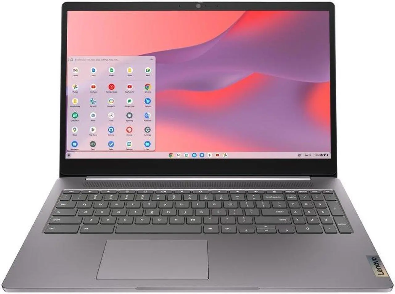 Alt view image 2 of 6 - Lenovo IdeaPad 3i Chromebook 15.6 FHD 1920 x 1080 Display | Intel Celeron N4500 1.1GHz | Intel UHD Graphics | Camera |Grey | 4GB RAM | 64GB SSD | Chrome OS | Bundle with USB 3.0 Hub