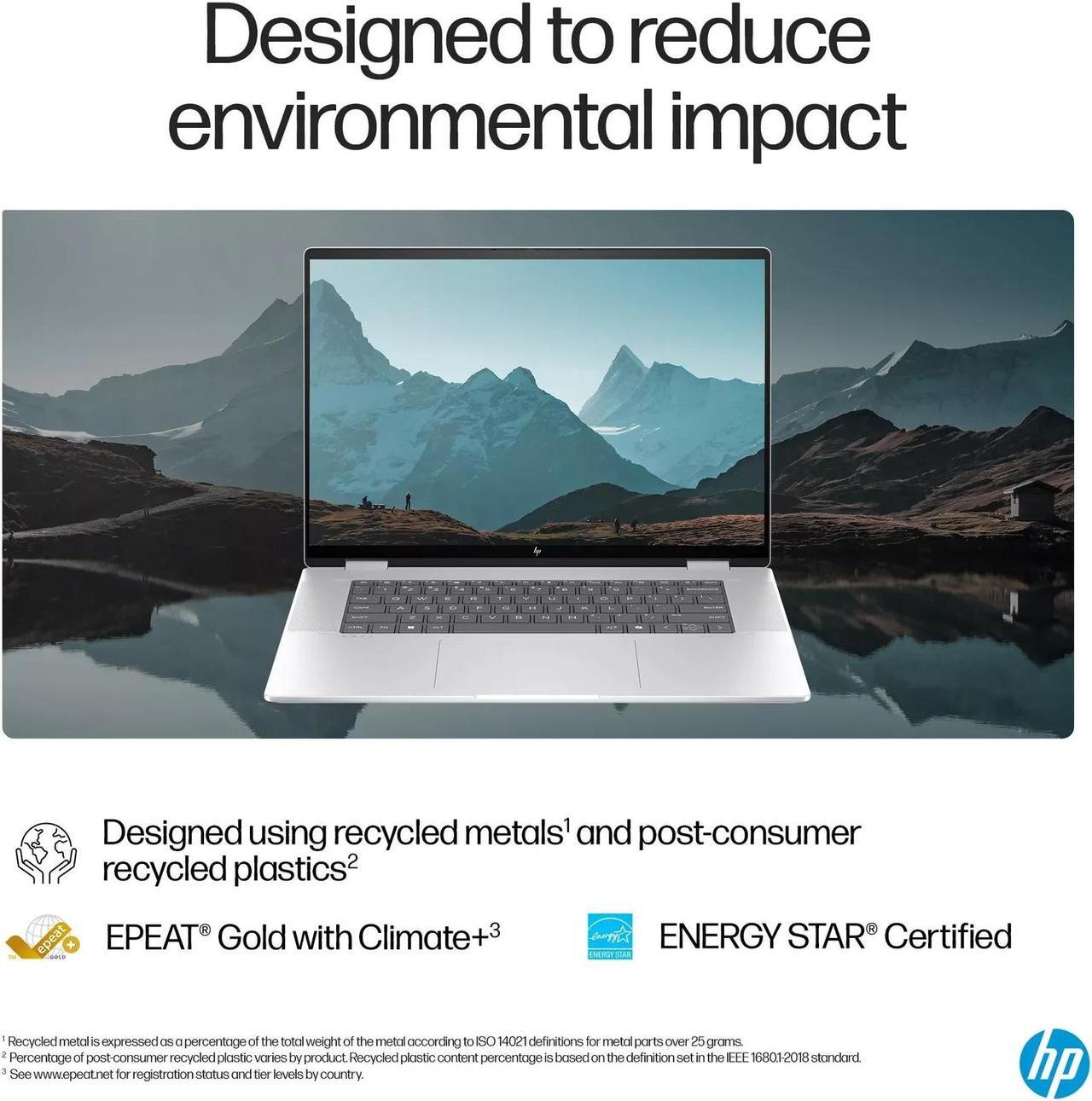 Alt view image 4 of 5 - HP Envy 2-in-1 16" 2K Touch-Screen Laptop | Intel Core Ultra 7 155U |Intel graphics | 5MP IR camera | Backlit | Silver | 16GB RAM DDR5 | 2TB SSD | Windows 11 Home | Bundle with Stylus Pen