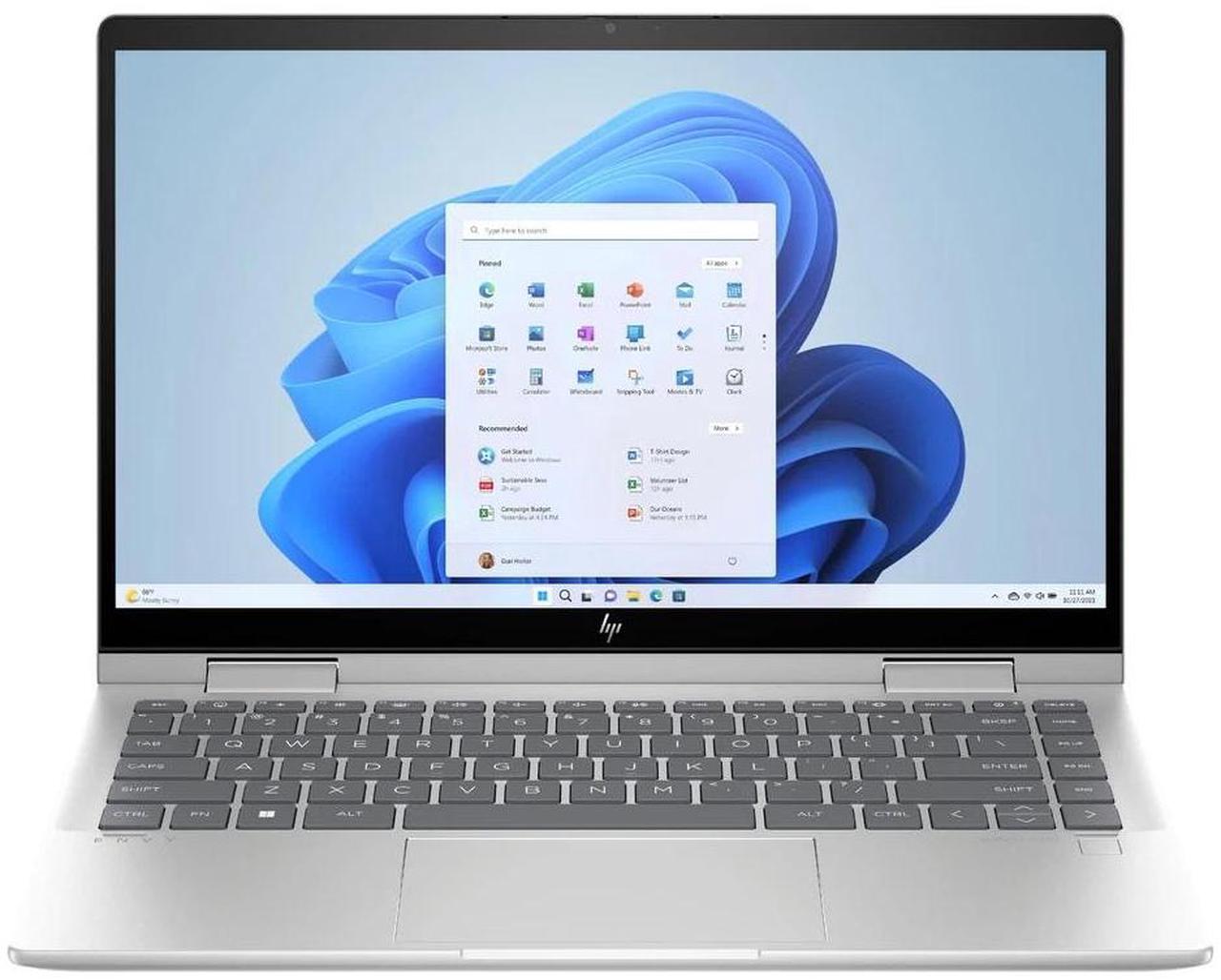 Alt view image 2 of 6 - HP Envy 2-in-1 14" Full HD Touch Screen Laptop | Intel Core 5 120U | Intel Graphics | Backlit | Fingerprint | CoPilot | 8GB RAM | 512GB SSD |Windows 11 Home |Bundle with Black Bag