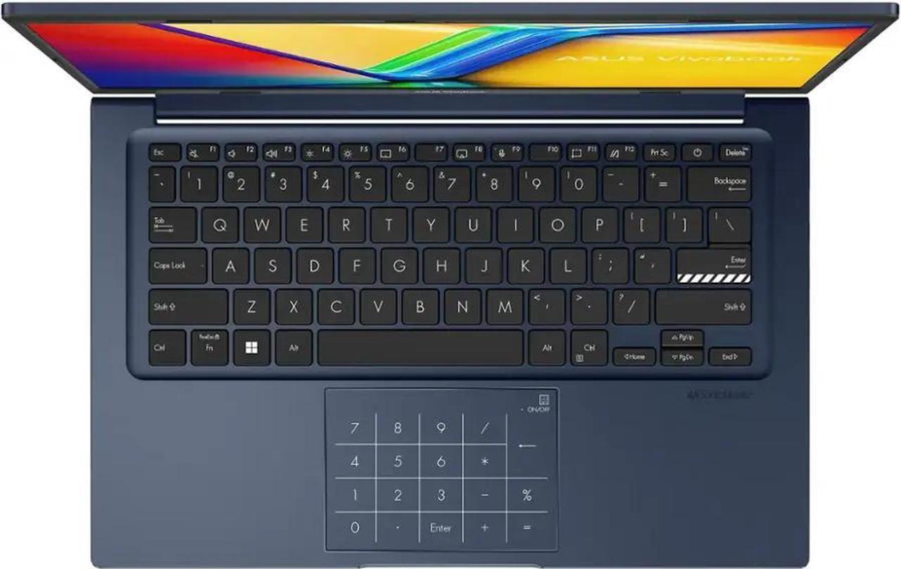 Alt view image 4 of 6 - Asus Vivobook 14" FHD Laptop |Intel 13th Generation Core i7 1355U| Intel UHD Graphics | Camera |Wifi| Blue | 12GB RAM | 512GB SSD |Windows 11 Home |Bundle with Wireless Mouse