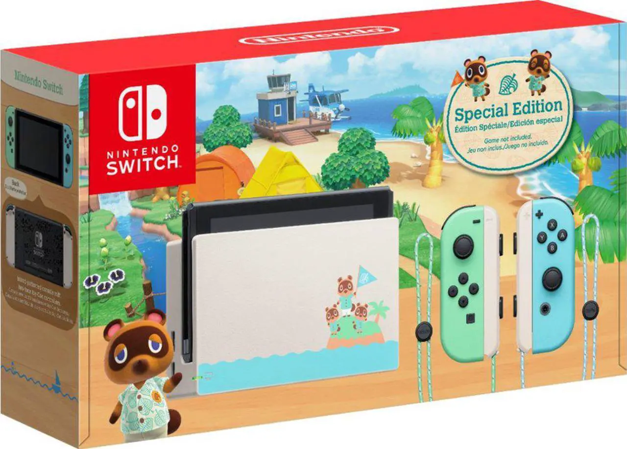 Main image of Nintendo Switch - Animal Crossing:  Horizons Edition | Switch console| Switch dock| Joy-Con (L) and Joy-Con (R)| Joy-Con wrist straps | Special Edition