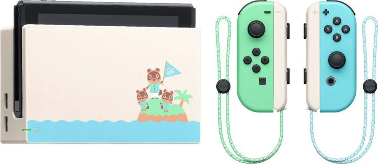 Alt view image 2 of 6 - Nintendo Switch - Animal Crossing:  Horizons Edition | Switch console| Switch dock| Joy-Con (L) and Joy-Con (R)| Joy-Con wrist straps | Special Edition