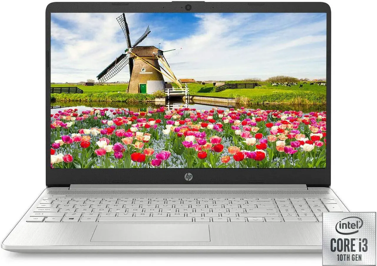 Main image of Newest HP 15.6" diagonal HD Micro-edge Laptop | 10th Intel Core i3-1005G1 | 8GB DDR4| 256GB M.2 SSD| HDMI | HD Wecam | HDMI |Windows 10 | Natural Silver