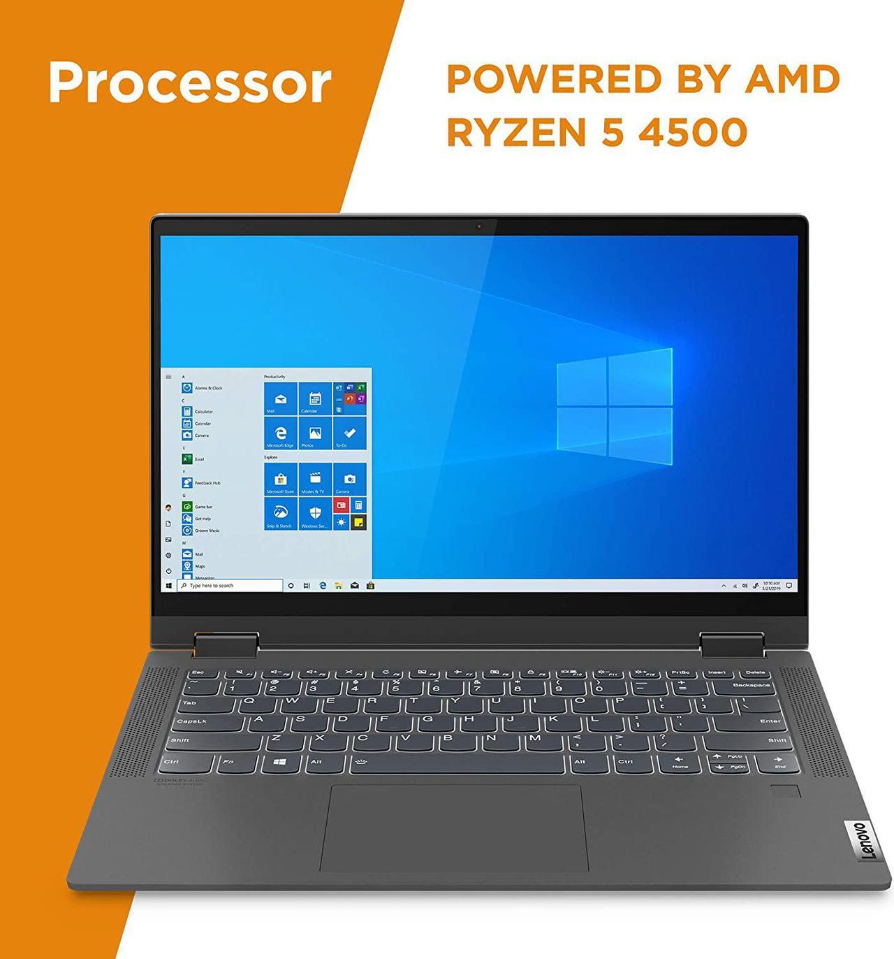Alt view image 7 of 7 - Lenovo Ideapad Flex 5 81X20005US 14'' FHD TS AMD Ryzen7-4500U 16G/256GSSD/W10H/GRY