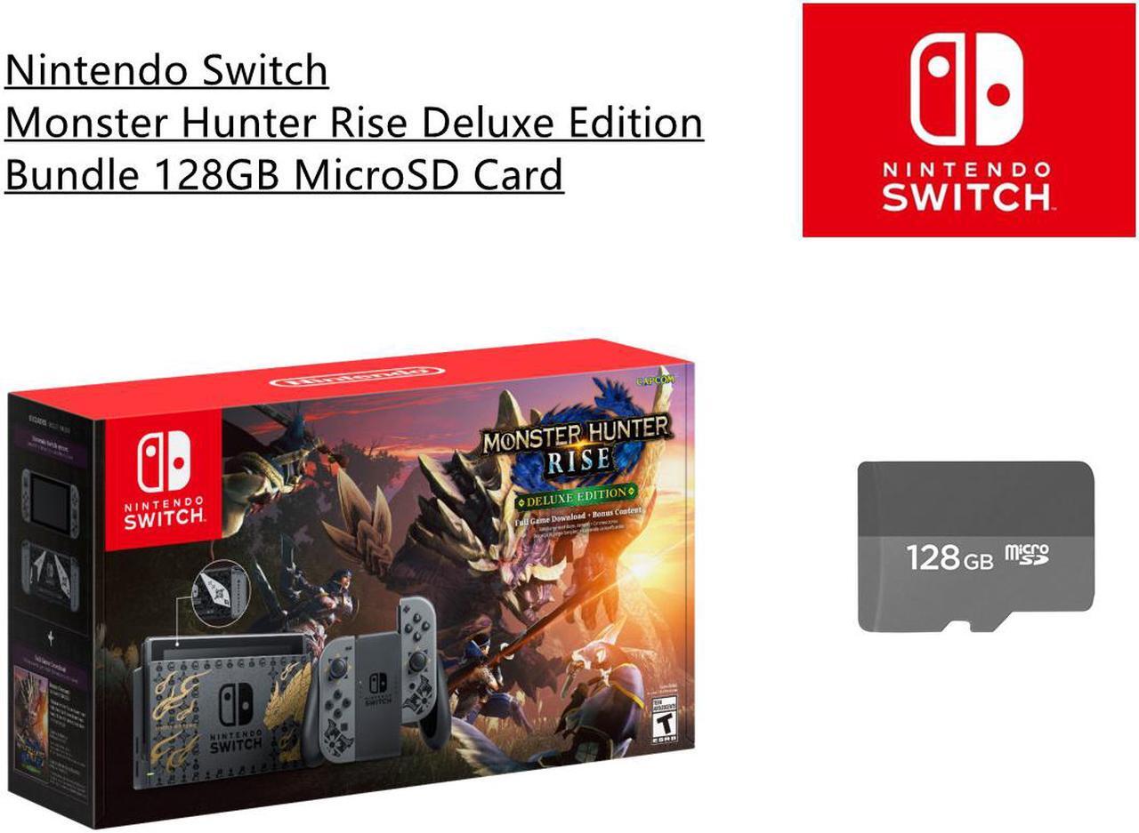 Main image of Nintendo Switch -Monster Hunter Rise Deluxe Edition | Switch console| Switch dock| Joy-Con (L) and Joy-Con (R)| Joy-Con wrist straps | Special Edition | Bundle with 128GB MicroSD Card