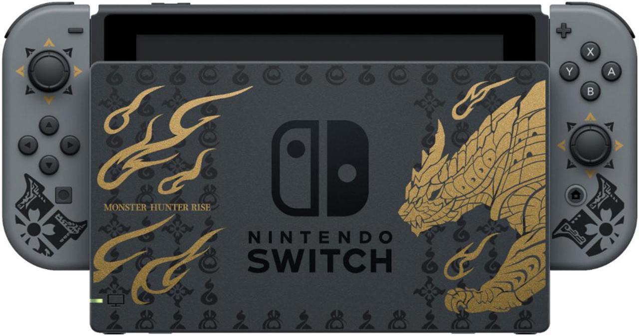 Alt view image 6 of 7 - Nintendo Switch -Monster Hunter Rise Deluxe Edition | Switch console| Switch dock| Joy-Con (L) and Joy-Con (R)| Joy-Con wrist straps | Special Edition | Bundle with 128GB MicroSD Card