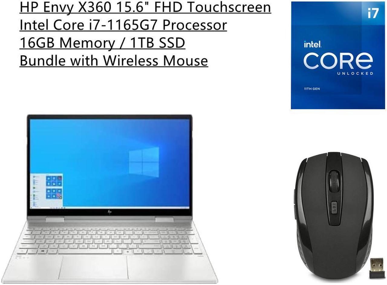 Main image of HP Envy X360 2-in-1 15.6" FHD IPS Touch-Screen Laptop | Intel Quad Core i7-1165G7 Processor | 16GB RAM | 1TB SSD | Backlit Keyboard | Windows 10 Home | Bundle with Wireless Mouse