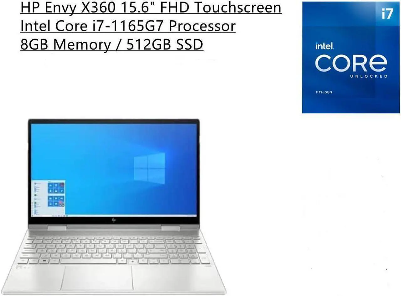 Main image of HP Envy X360 2-in-1 15.6" FHD IPS Touch-Screen Laptop | Intel Quad Core i7-1165G7 Processor | 8GB RAM | 512GB SSD | Backlit Keyboard | Windows 10 Home