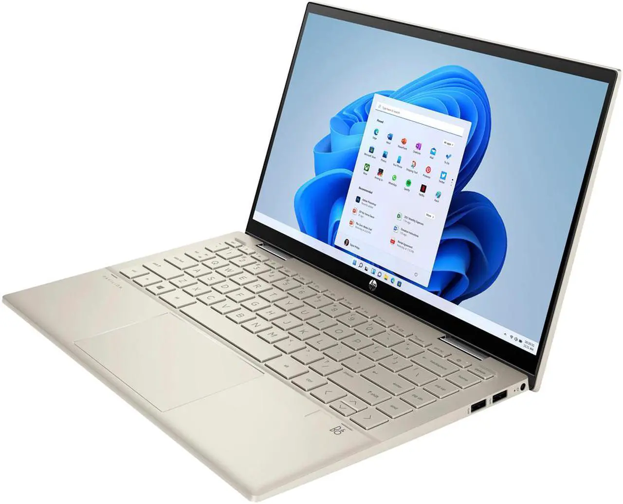 Alt view image 5 of 5 - HP Pavilion x360 14" FHD Touchscreen 2-in-1 Laptop | 11th Gen Intel Core i5-1135G7 Processor | 32GB RAM | 1TB SSD | Warm Gold | Windows 11 Home | Bundle with Wireless Mouse