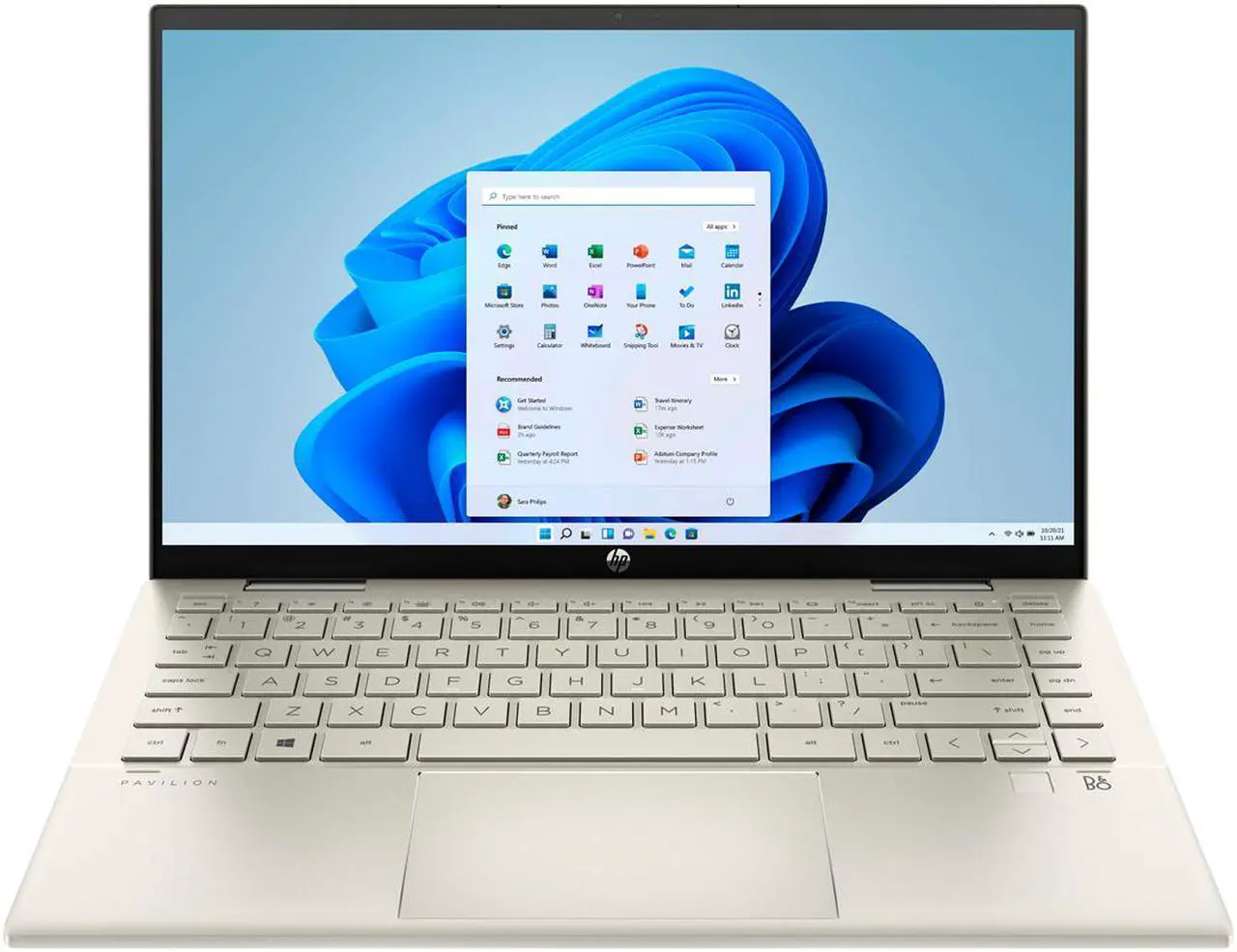 Main image of HP Pavilion x360 14" FHD Touchscreen 2-in-1 Laptop | 11th Gen Intel Core i5-1135G7 Processor | 32GB RAM | 1TB SSD | Warm Gold | Windows 11 Home | Bundle with Wireless Mouse