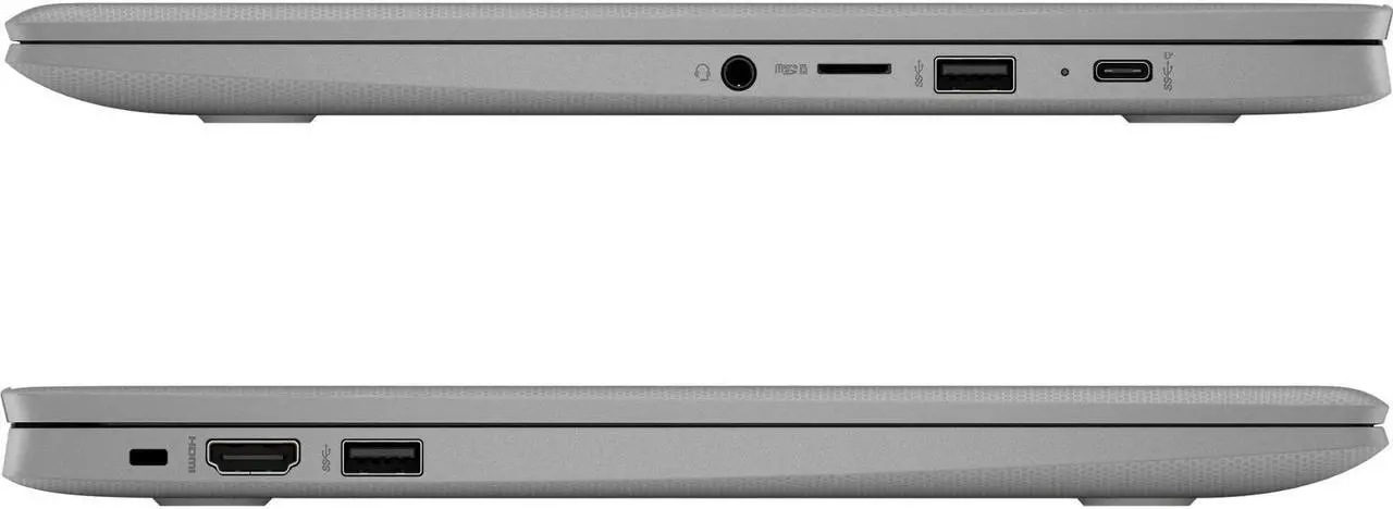 Alt view image 3 of 6 - HP Chromebook 14" HD Laptop | Intel Celeron N4120 | 4GB DDR4 | 64GB eMMC | Intel UHD Graphics 600 | Chrome OS | Grey | with Wireless Mouse Bundle