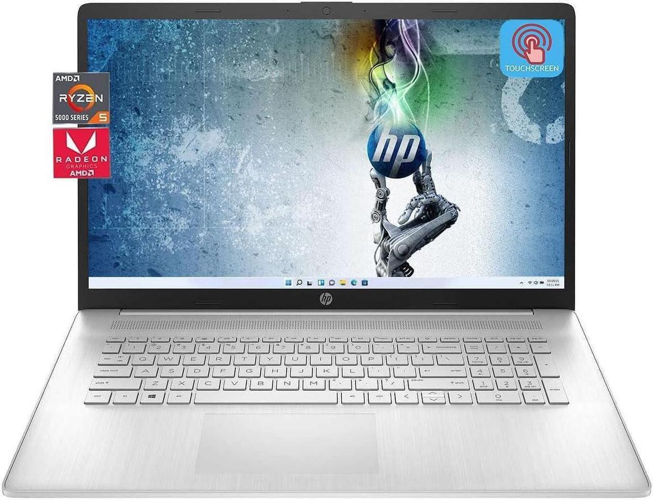 Main image of HP 17.3" Touchscreen HD+ (1600 x 900) Display Laptop | AMD Ryzen 5 7530U(Beat i7-1255U) | AMD Radeon Graphics | Webcam | Silver | 64GB RAM | 2TB SSD | Windows 11 Home