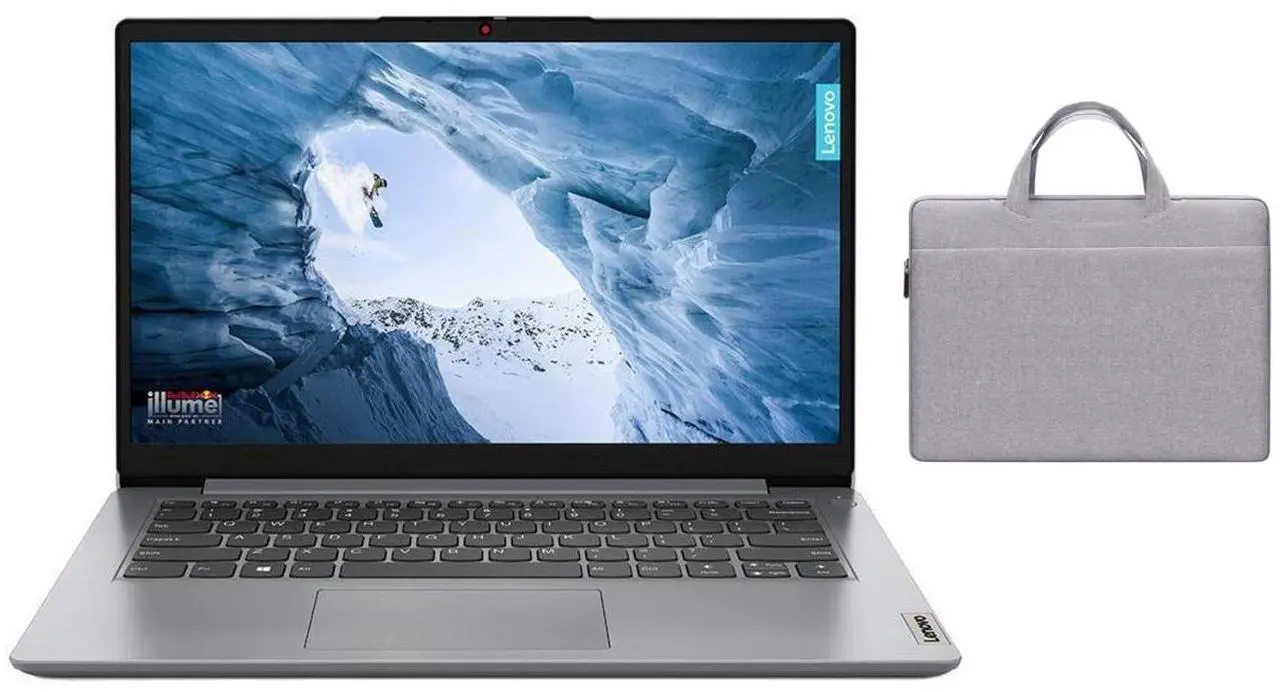 Main image of Lenovo Ideapad 1 14 FHD Laptop| Intel Core i3-1215U (Beat i5-1155G7) | Intel UHD Graphics | Grey | Wi-Fi 6 | 24GB RAM | 1024GB SSD | Windows 11 S | Bundle with Grey Bag