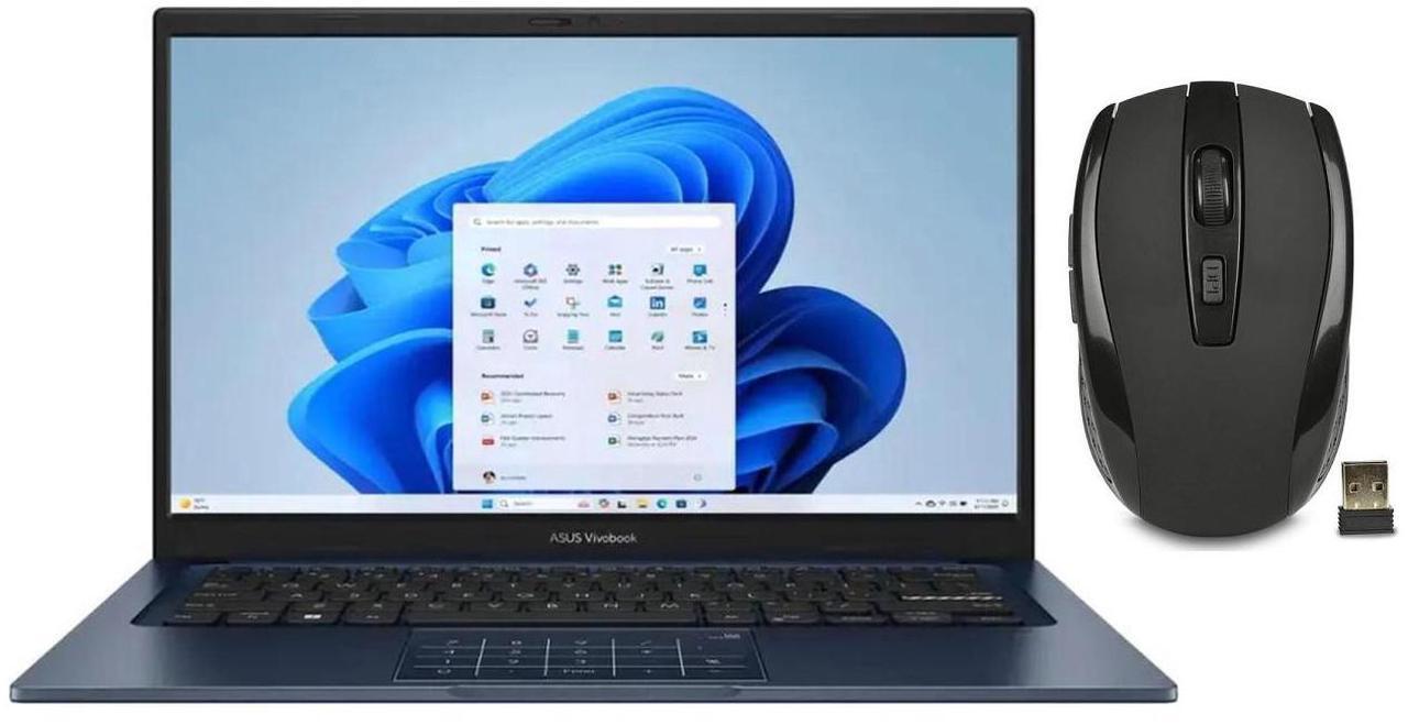 Main image of Asus Vivobook 14" FHD Laptop |Intel 13th Generation Core i7 1355U| Intel UHD Graphics | Camera |Wifi| Blue | 12GB RAM | 512GB SSD |Windows 11 Home |Bundle with Wireless Mouse