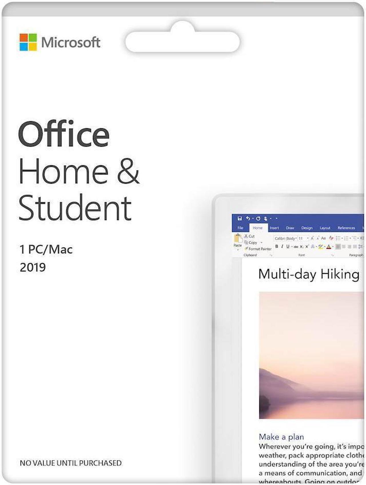 Main image of Microsoft Office Home and Student 2019 | 1 person, Compatible on Windows 10 and Apple macOS(Product Key Card)