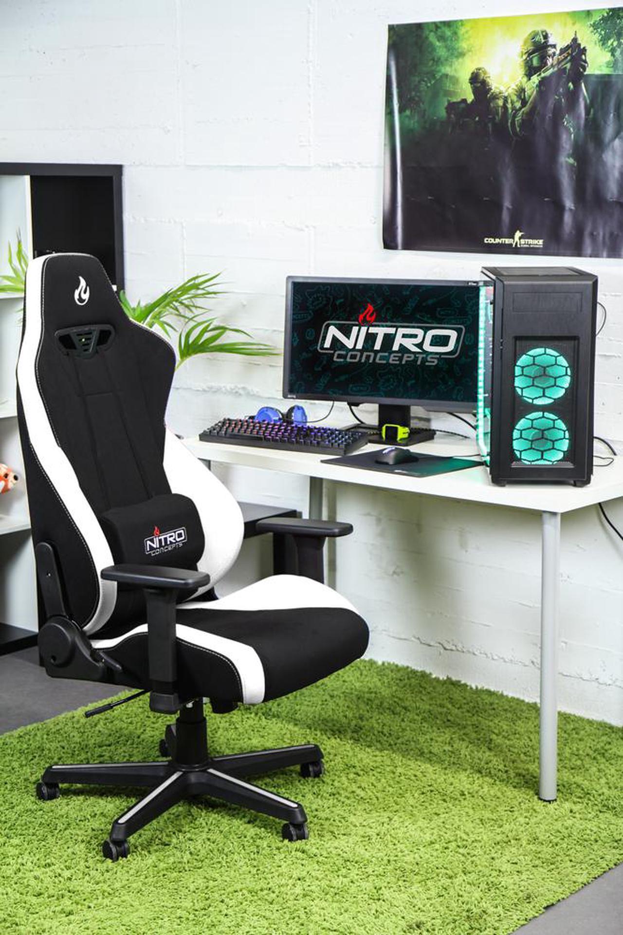 Alt view image 3 of 7 - Nitro Concepts S300 Radiant White Ergonomic Office Gaming Chair