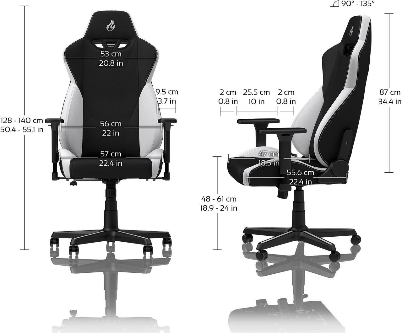 Alt view image 4 of 7 - Nitro Concepts S300 Radiant White Ergonomic Office Gaming Chair