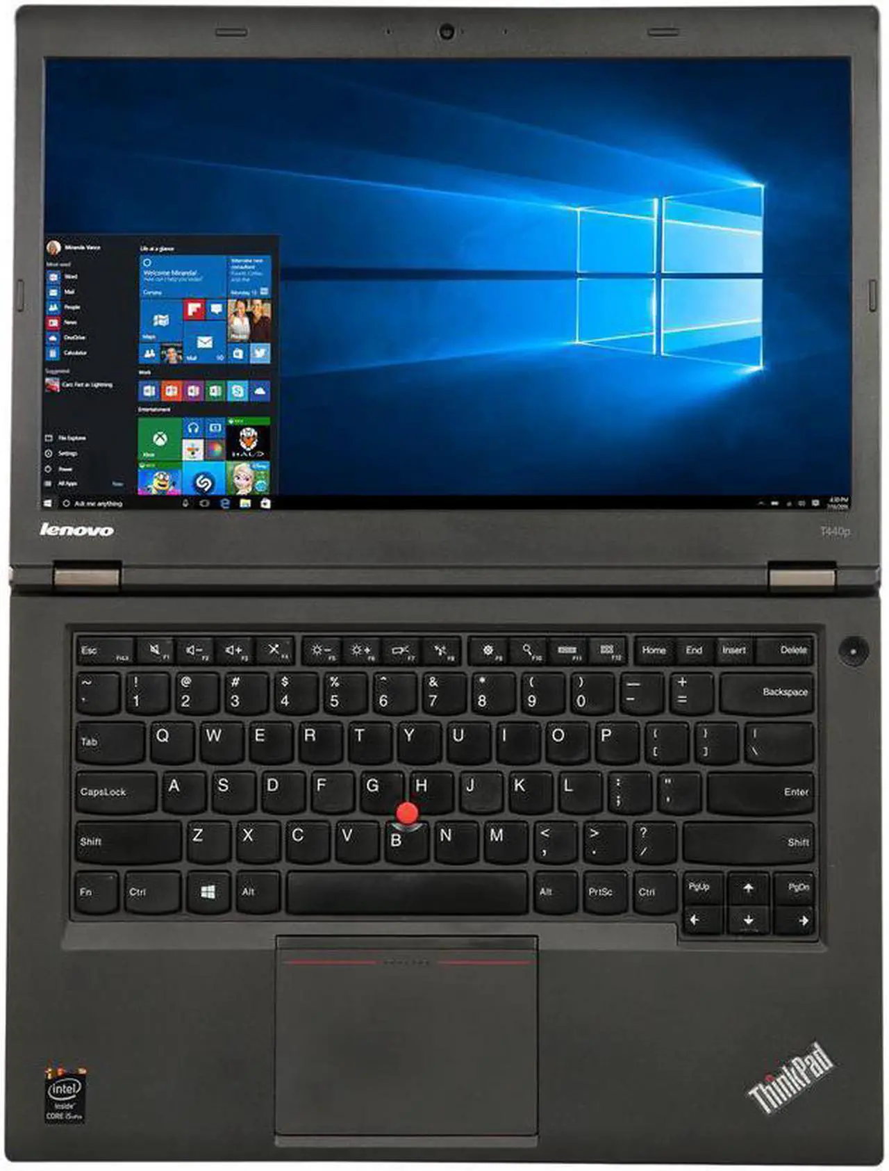 Alt view image 6 of 7 - Lenovo ThinkPad T440P 14" LED Notebook Laptop Intel Core 4th Gen i7-4600M  16 GB DDR3 RAM 1TB HDD DVD-RW Webcam WiFi Bluetooth Windows 10 Professional 64-bit