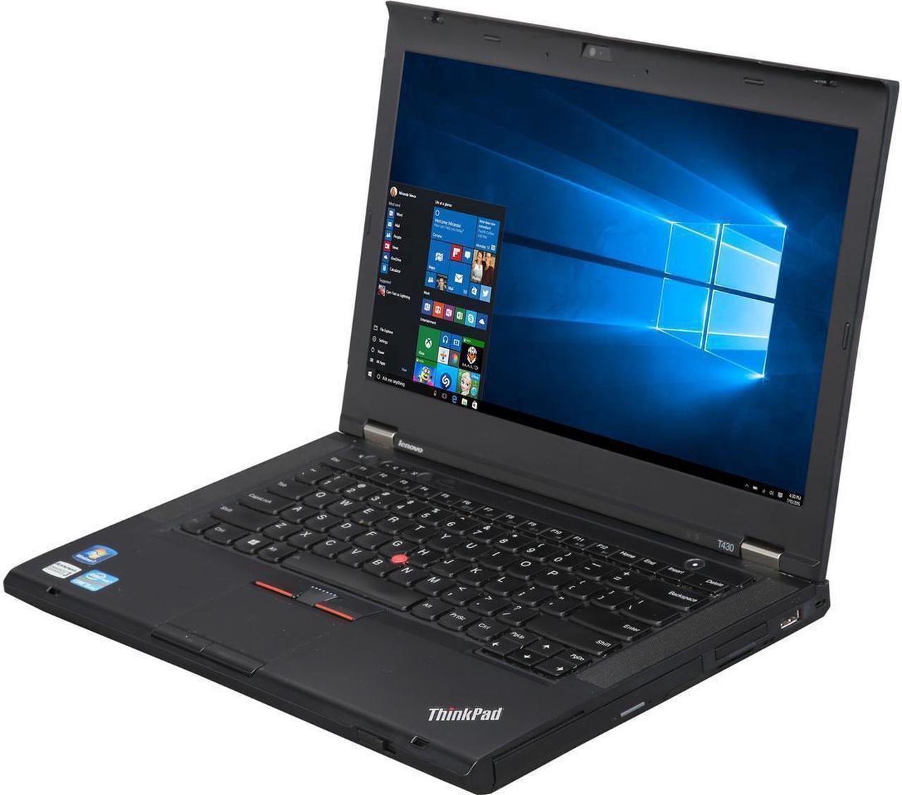 Lenovo ThinkPad T430 14" LED Notebook Laptop3rd Gen. Intel i7 2.60GHz 8 GB DDR3 RAM 128GB SSD DVD-RW Webcam WiFi Bluetooth Windows 10 Professional 64-bit