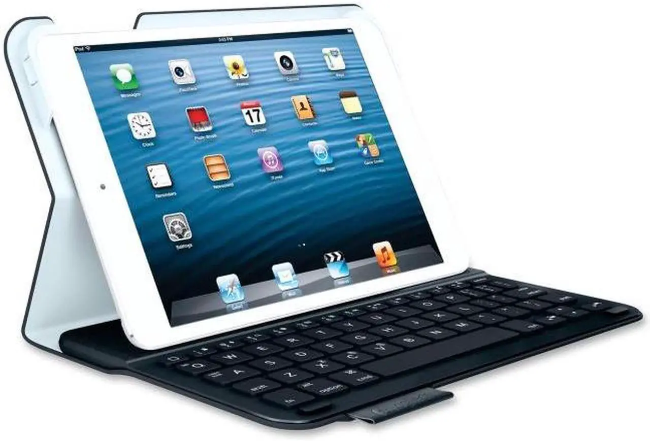 Alt view image 13 of 14 - Logitech 920-005893 Logitech Ultrathin Keyboard Folio (PU Leather) for iPad mini Carbon Black