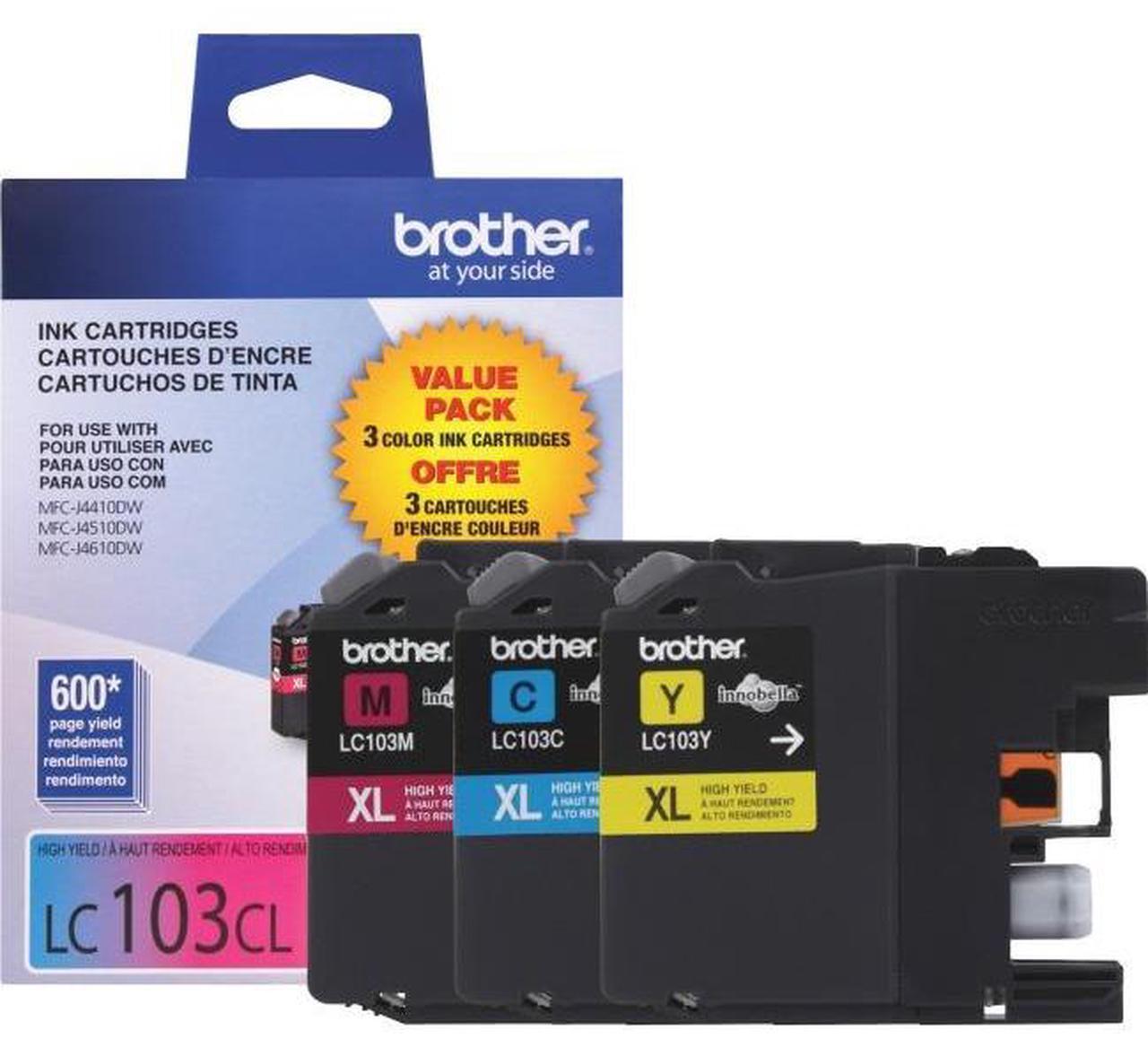 Alt view image 8 of 16 - Brother LC1033PKS High Yield Innobella Ink Cartridge - Combo Pack - Cyan/Magenta/Yellow