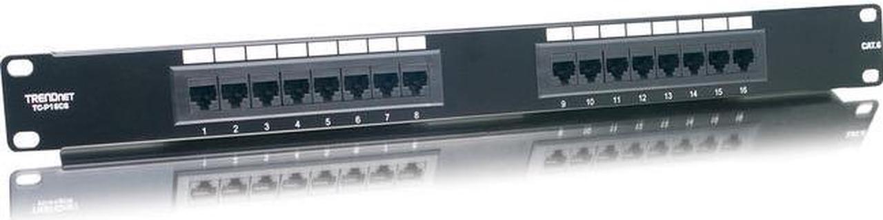 Alt view image 6 of 18 - TRENDnet TC-P16C6 16-Port Cat.6 Patch Panel