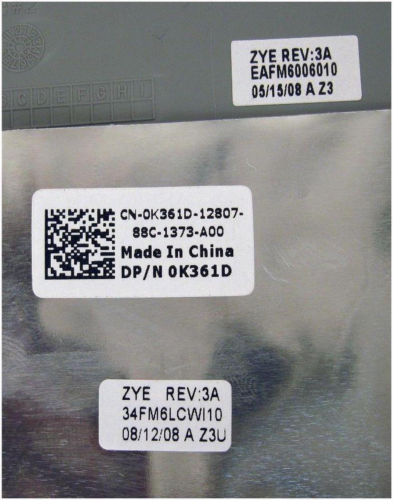 Alt view image 3 of 6 - Dell OEM Studio 1535 1536 15.4" Lid Top Plastic Hinges  LCD Back Cover K361D