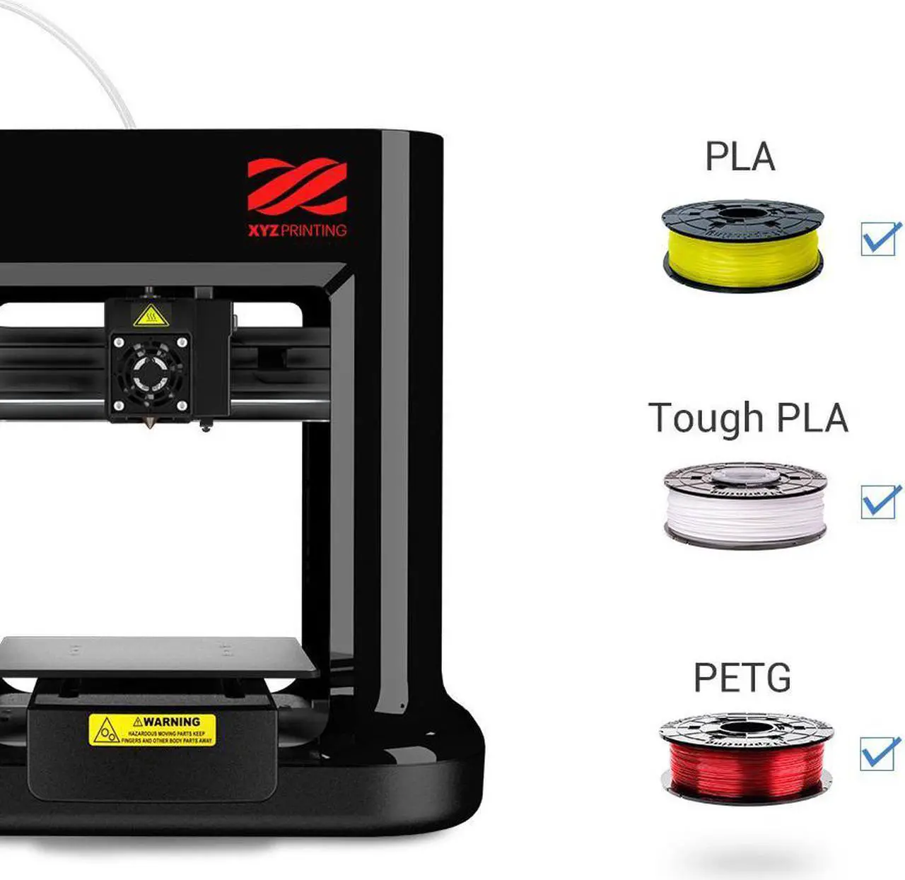 Alt view image 6 of 15 - da Vinci Mini Wireless 3D Printer-6"x6"x6" Volume (Includes: 300g Filament, PLA/Tough PLA/PETG/Antibacterial PLA) Upgradable to print Metallic/Carbon PLA