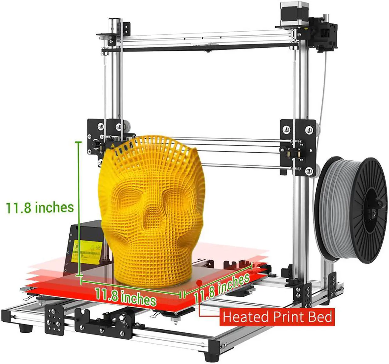 Main image of [Support latest Cura 4.12] Crazy3DPrint CZ-300 3D Printer (11.8" x 11.8" x 11.8" built size, PETG/PLA/ABS/Carbon FIber PLA/Metallic PLA, Heated Print Bed) Unassembled