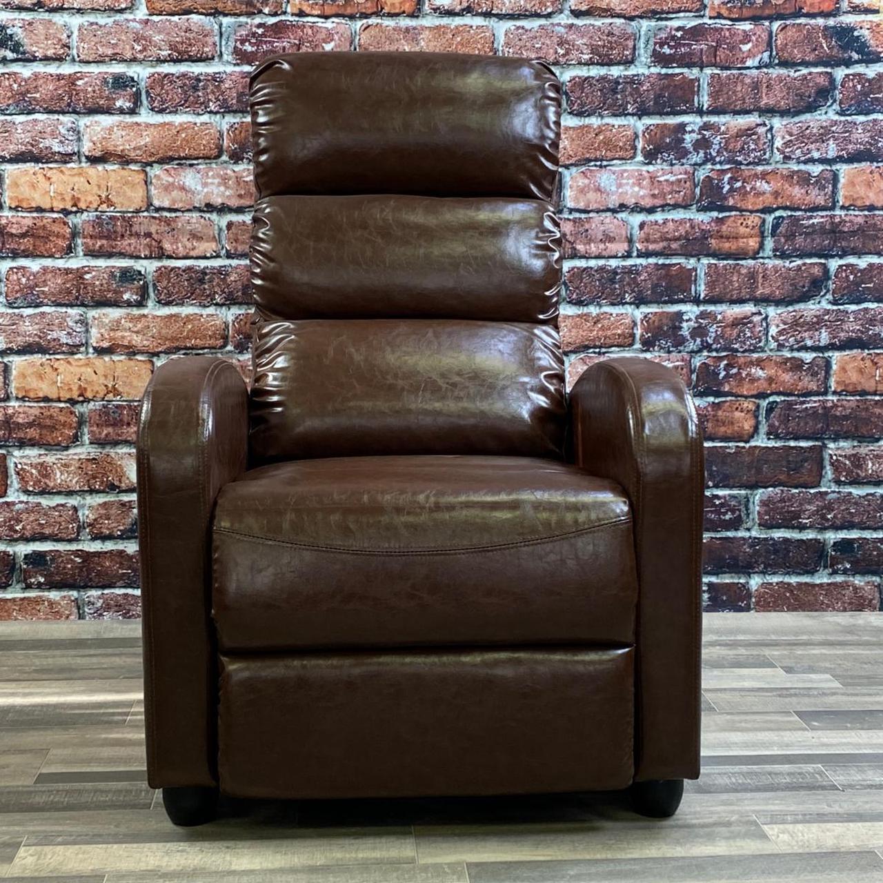 ViscoLogic  EuroLuxe Manual Accent Recliner Chair (Brown)