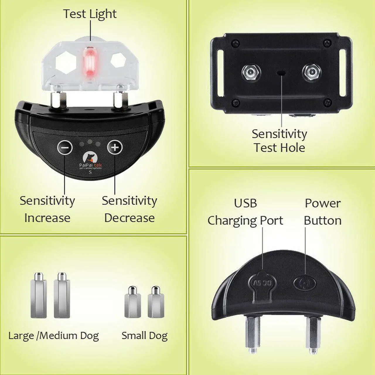 Alt view image 6 of 7 - Anti Barking E-Collar No Bark Dog Training Shock Collar for Small Medium Dog