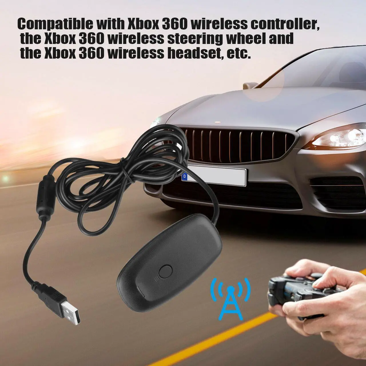 Alt view image 6 of 7 - For Microsoft Xbox 360 USB Wireless Receiver Game Controller Adapter Windows PC
