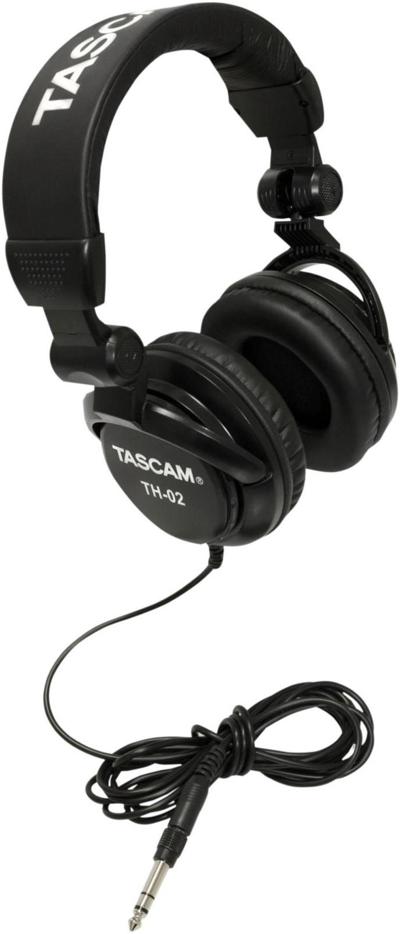 Alt view image 8 of 20 - TASCAM TH-02 Recording Studio Headphones Black
