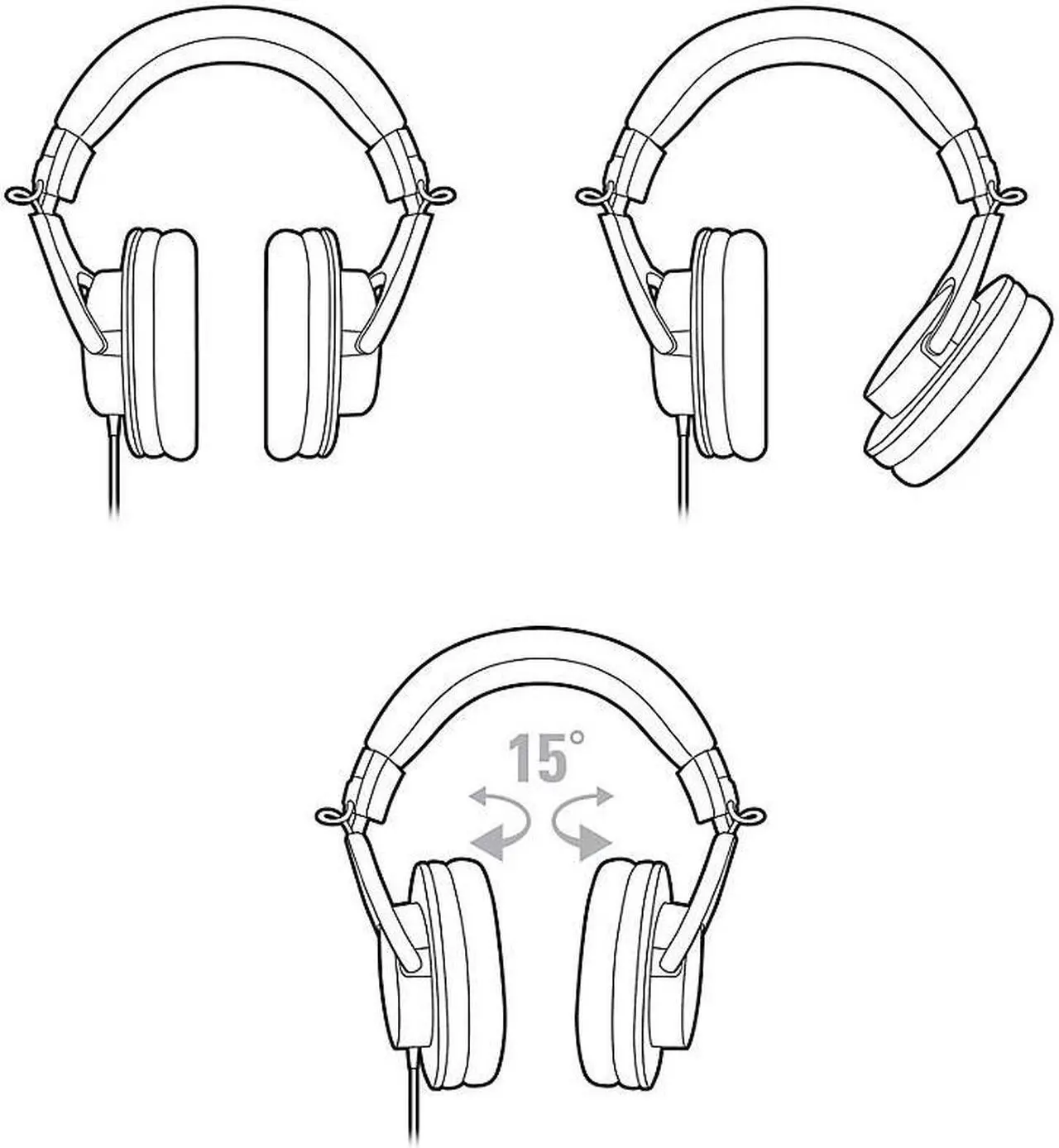 Alt view image 9 of 20 - Audio Technica ATH-M20X Closed-Back Headphones