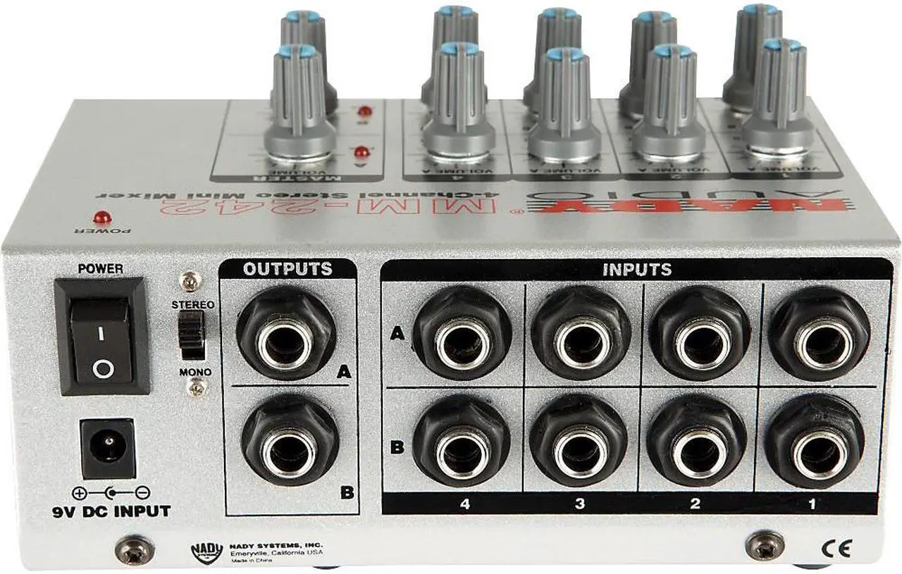 Alt view image 8 of 16 - Nady MM-242 4-Channel Mini Mixer