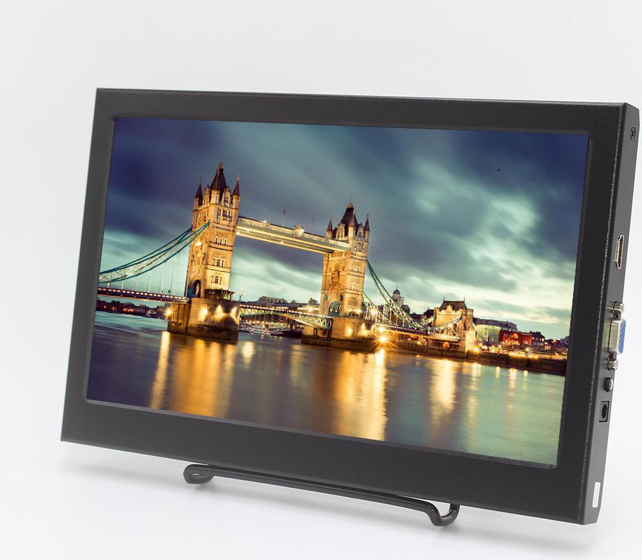 11.6" Monitor Portable 1920*1080 60Hz Full HD 1080p  IPS LCD Screen with HDMI  VGA  3.5mm Headphone Ports, 12V 2A DC Power Supply,  11.6 inch FHD Portable Display for High Definition Video Player.