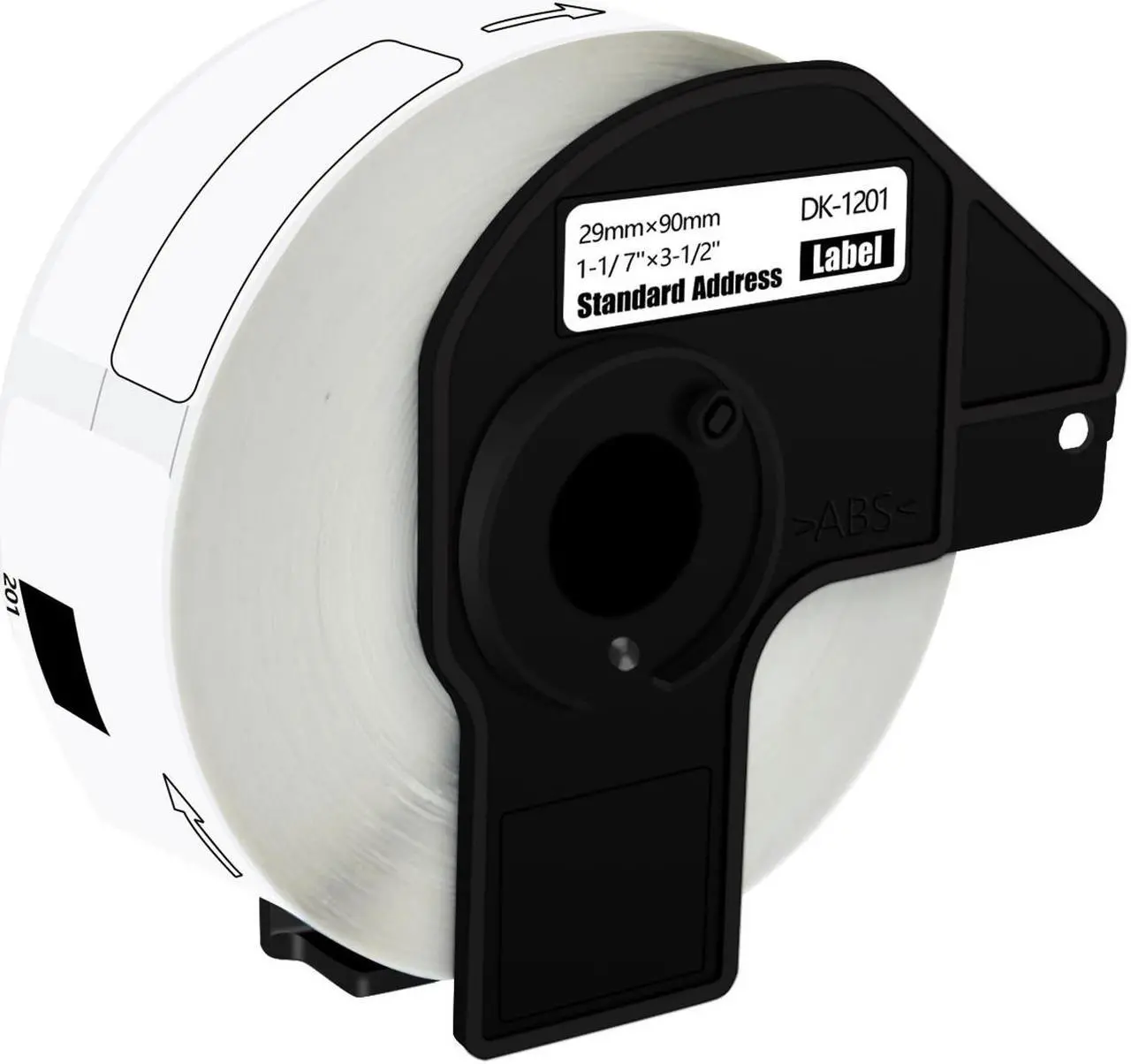 Main image of GREENCYCLE 1 Roll DK-1201 DK1201 Die-Cut Address Labels 1.14" x 3.5" (29 mm x 90 mm) Compatible for Brother QL-1050 QL-1050N QL-1060N QL-1100 QL-1110NWB, 400 Labels/Roll,with Cartridge Frame