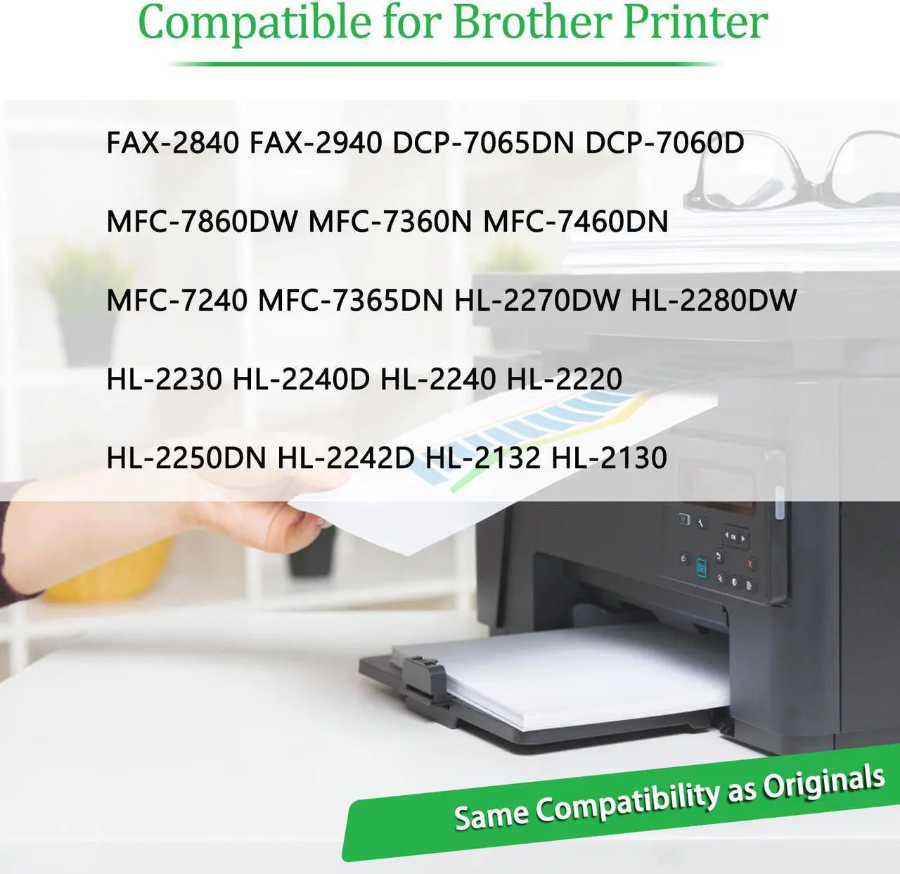 Alt view image 2 of 7 - GREENCYCLE Compatible Toner Cartridge Replacement for Brother TN450 TN-450 TN420 TN-420 for HL-2270DW HL-2280DW HL-2230 HL-2240 MFC-7360N MFC-7860DW DCP-7065DN Intellifax 2840 2940 (1 Pack Black)