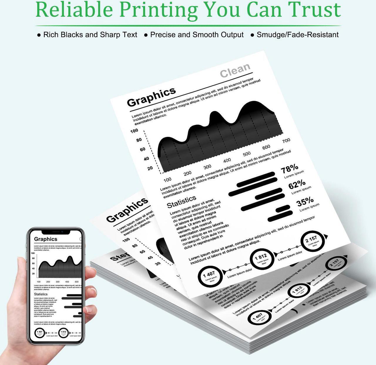 Alt view image 5 of 7 - GREENCYCLE Compatible Toner Cartridge Replacement for Brother TN360 TN-360 TN330 TN-330 High Yield Toner for Brother HL-2170W HL-2140 MFC-7840W MFC-7340 MFC-7345N DCP-7040 DCP-7030 DCP-7045N (1 Black)