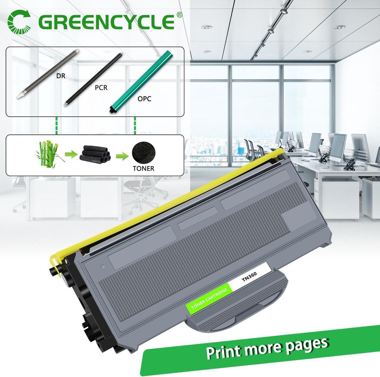 Alt view image 2 of 7 - GREENCYCLE Compatible Toner Cartridge Replacement for Brother TN360 TN-360 TN330 TN-330 High Yield Toner for Brother HL-2170W HL-2140 MFC-7840W MFC-7340 MFC-7345N DCP-7040 DCP-7030 DCP-7045N (1 Black)