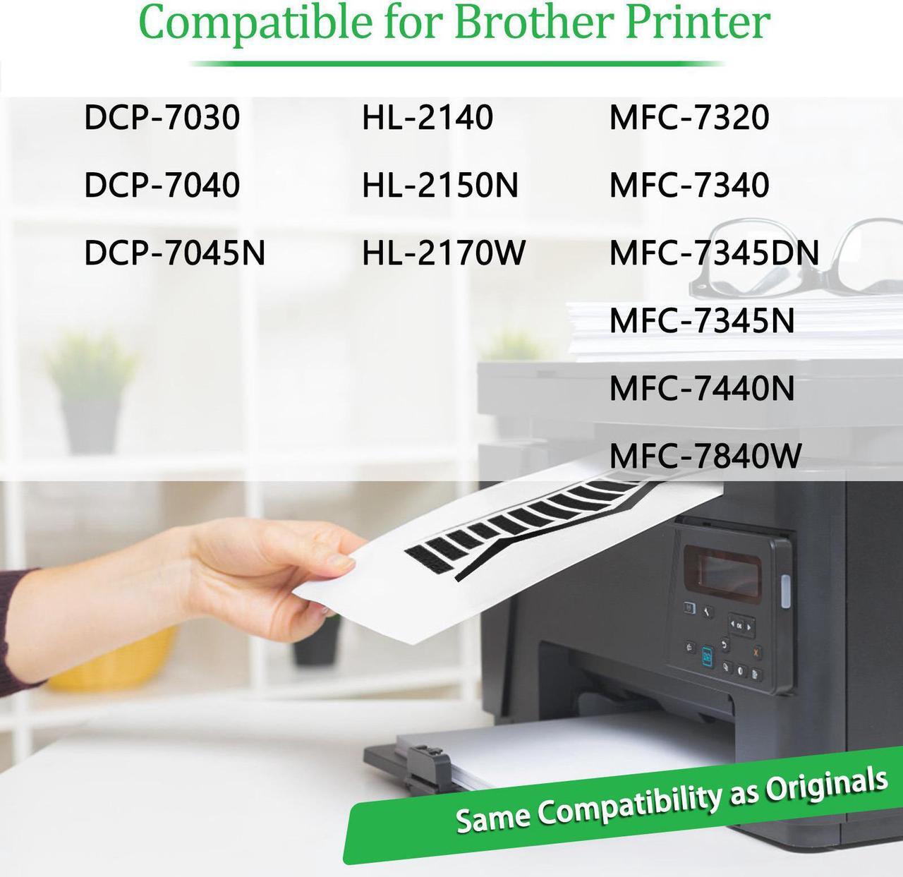 Alt view image 3 of 7 - GREENCYCLE Compatible Toner Cartridge Replacement for Brother TN360 TN-360 TN330 TN-330 High Yield Toner for Brother HL-2170W HL-2140 MFC-7840W MFC-7340 MFC-7345N DCP-7040 DCP-7030 DCP-7045N (1 Black)