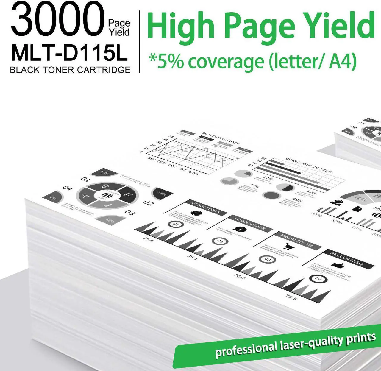 Alt view image 3 of 7 - GREENCYCLE High Yield Black Toner Cartridge Compatible for Samsung 115L MLT-D115L MLT D115L use in SL-M2830DW SL-M2880FW M2870FW SL-M2670 SL-M2620 SL-2620ND SL-2820DW SL-2820ND Printer