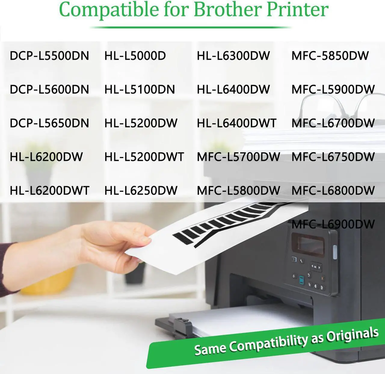 Alt view image 2 of 7 - GREENCYCLE Compatible TN850 TN-850 Black Toner Cartridge and DR820 DR-820 Drum Unit Compatible for Brother HL-L6200DW HL-L6200DWT MFC-L5850DW MFC-L5900DW HL-L5200DW Series Printers (4 Toner, 2 Drum)