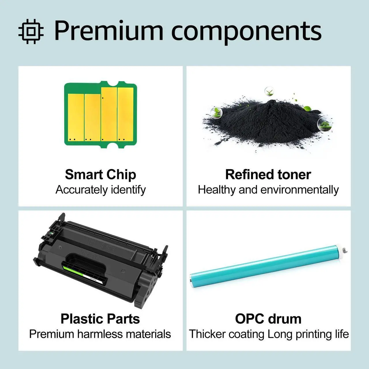 Alt view image 4 of 6 - GREENCYCLE Compatible Toner Cartridge Replacement for HP 26A CF226A work with Laser Jet Pro MFP M402n M402d M402dw MFP M426fdw MFP M426fdn Printer (Black, 4-Pack)