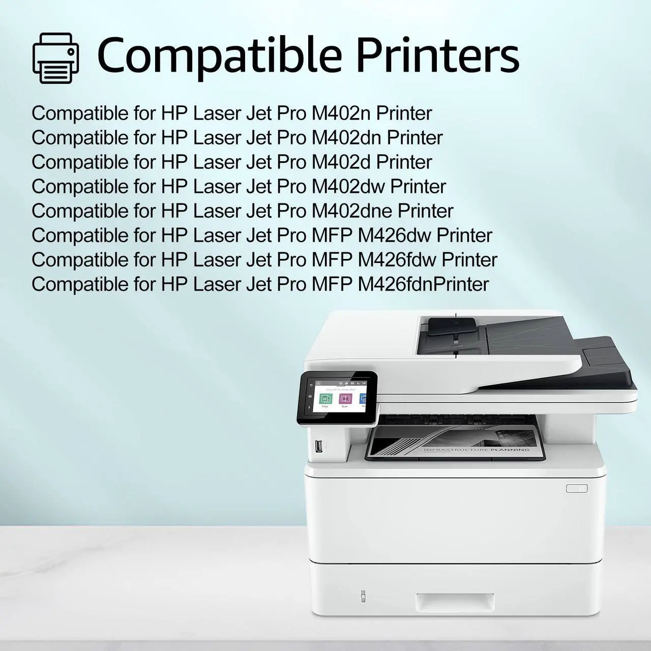 Alt view image 2 of 6 - GREENCYCLE Compatible Toner Cartridge Replacement for HP 26A CF226A work with Laser Jet Pro MFP M402n M402d M402dw MFP M426fdw MFP M426fdn Printer (Black, 4-Pack)