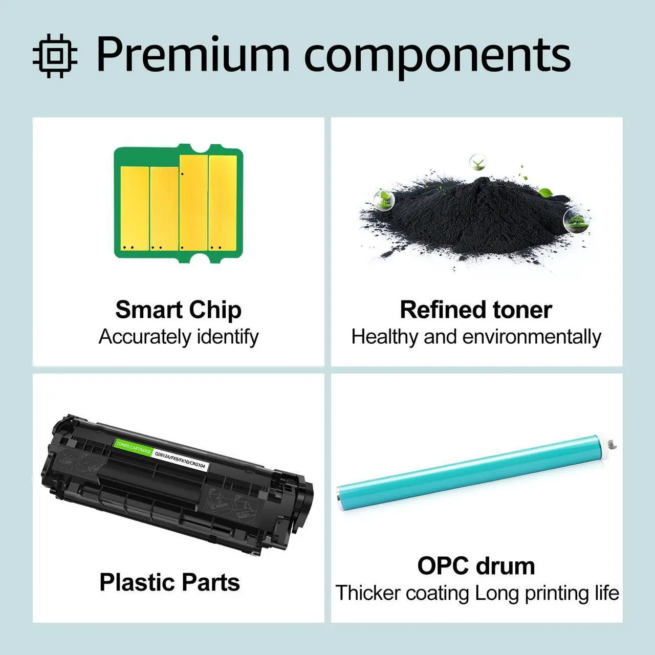 Alt view image 3 of 5 - greencycle Q2612A Toner Cartridge Replacement Compatible for HP 12A Black Toner Cartridge Laserjet 1010 1012 1018 1020 1022 1022N 3015 3030 3052 3055 M1005 M1319F (3PCS)
