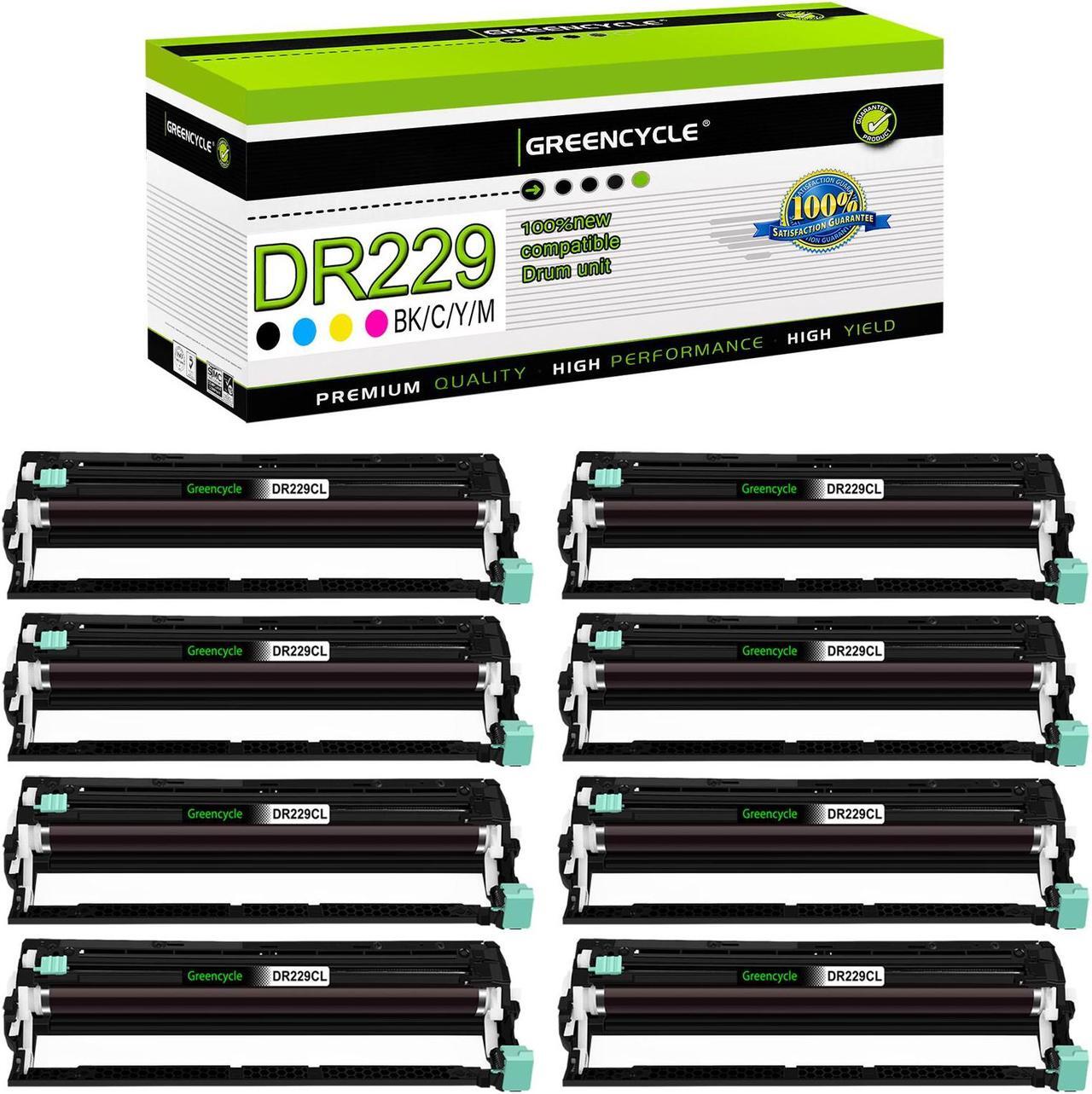 Main image of greencycle 8 Pack DR229CL Drum Compatible Drum Unit Replacement for Brother DR229 DR-229 Work with MFC-L3720CDW MFC-L3780CDW HL-L3220CDW HL-L3300CDW HL-L3295CDW Printer(Black,Yellow,Cyan,Magenta)