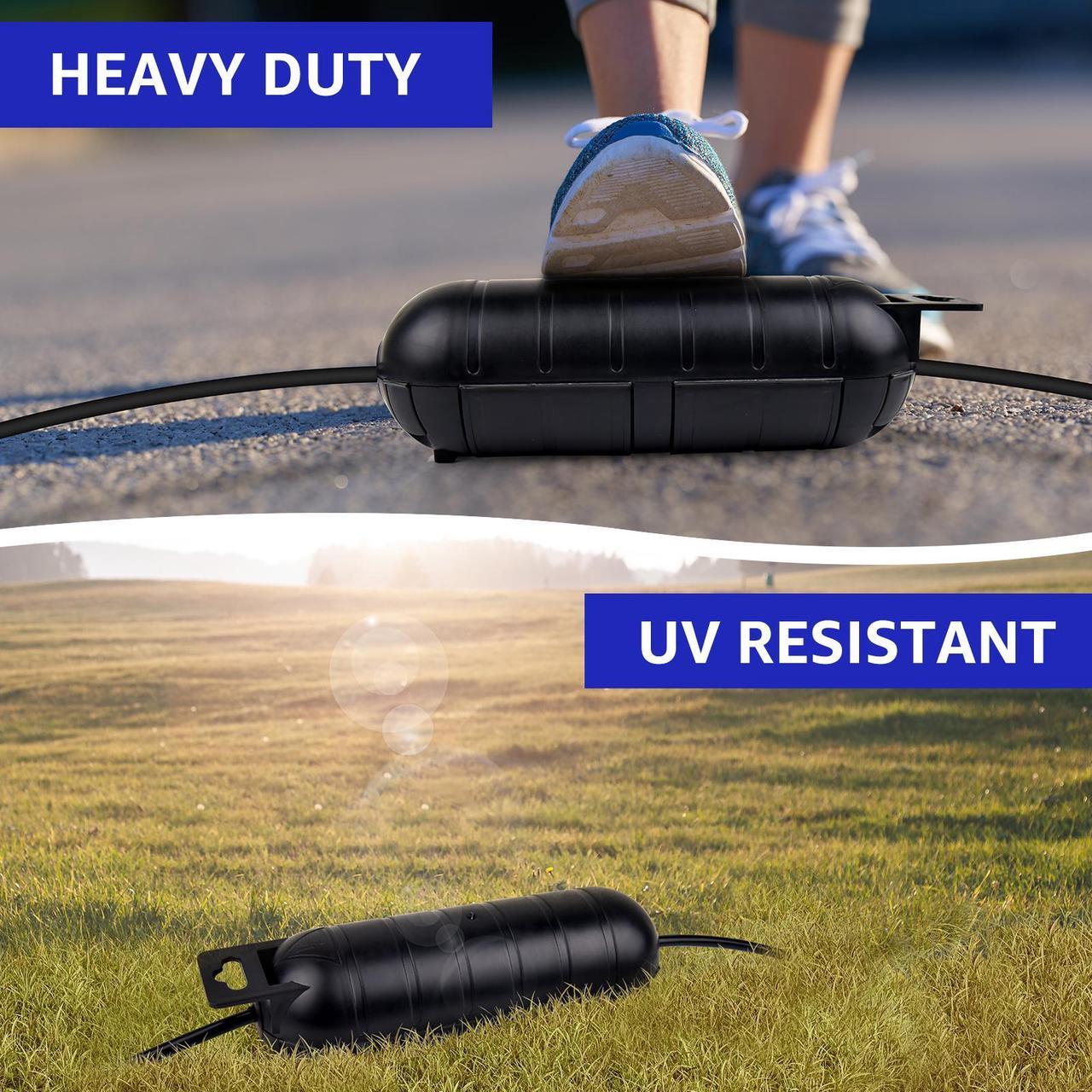 Alt view image 5 of 5 - Outdoor Extension Cord Safety Cover, Greencycle IP54 Waterproof Electrical Cord Connection, Safety Cord Cover, Electrical Box for Outdoor Plug, Outlet, Holiday, Patio String Lights, Power Tools, 3PK